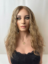 Load image into Gallery viewer, Reese is a 10x10 whopper style topper, wavy 21" length made with premium Brazilian quality human hair