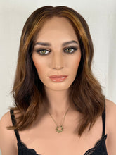 Load image into Gallery viewer, Blakely is a 16" length with face frame, small cap made with premium Brazilian quality human hair