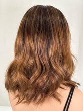 Load image into Gallery viewer, Blakely is a 16" length with face frame, small cap made with premium Brazilian quality human hair