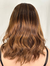 Load image into Gallery viewer, Blakely is a 16" length with face frame, small cap made with premium Brazilian quality human hair