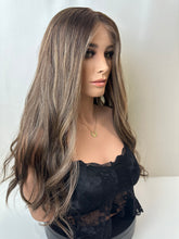 Load image into Gallery viewer, Preorder: Melanie is a 23" layered length, small cap made with premium Brazilian quality human hair