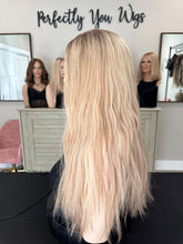 Load image into Gallery viewer, Preorder: Avery is a 23-24" length, small cap made with premium Brazilian quality human hair