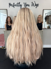 Load image into Gallery viewer, Preorder: Avery is a 23-24" length, small cap made with premium Brazilian quality human hair