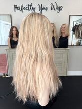 Load image into Gallery viewer, Preorder: Avery is a 23-24" length, small cap made with premium Brazilian quality human hair