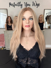 Load image into Gallery viewer, Preorder: Avery is a 23-24" length, small cap made with premium Brazilian quality human hair