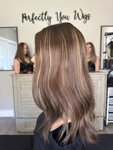 Load image into Gallery viewer, Brittany is an 18" layered length, small cap made with premium Brazilian texture hair