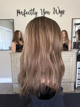 Load image into Gallery viewer, Brittany is an 18" layered length, small cap made with premium Brazilian texture hair