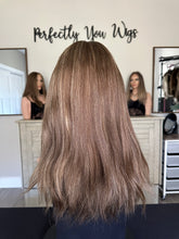 Load image into Gallery viewer, Brittany is an 18" layered length, medium cap made with premium Brazilian texture hair