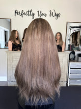 Load image into Gallery viewer, Monica is a 22" layered length, medium cap made with premium Brazilian texture hair