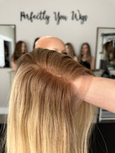 Load image into Gallery viewer, Charlie is a 21" layered length, medium cap made with premium Brazilian texture human hair