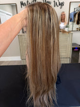Load image into Gallery viewer, Greyson is a hand tied small cap made with 22” euro texture human hair

