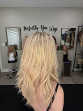 Load image into Gallery viewer, Lucy, 10x10 whopper style topper with premium Brazilian texture hair
