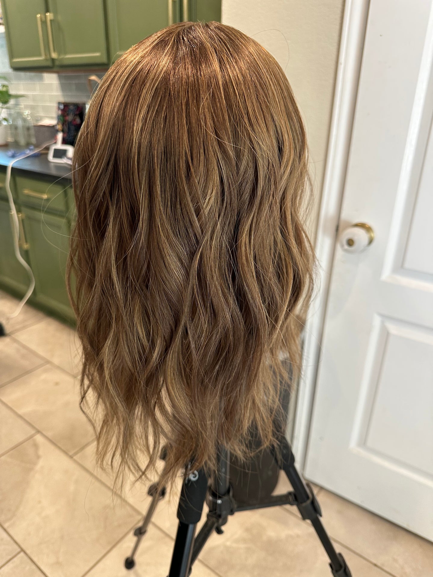 Silk top topper with haircut