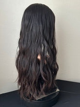Load image into Gallery viewer, Jessie is a 26” layered length, 10X11 whopper style topper made with premium Euro quality human hair
