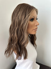 Load image into Gallery viewer, Dorothy is a 17&quot; length, small hand tied stretch cap made with premium Brazilian quality human hair
