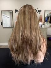 Load image into Gallery viewer, Greyson is a hand tied small cap made with 22” euro texture human hair
