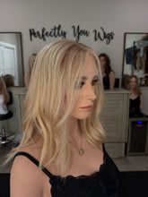 Load image into Gallery viewer, Lucy, 10x10 whopper style topper with premium Brazilian texture hair
