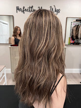 Load image into Gallery viewer, PREORDER: Melanie 19” layered length, small cap with premium Brazilian texture hair
