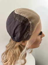 Load image into Gallery viewer, Savannah is a 17&quot; length, medium hand tied stretch cap made with premium Brazilian quality human hair
