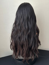 Load image into Gallery viewer, Jessie is a 26” layered length, 10X11 whopper style topper made with premium Euro quality human hair
