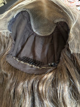 Load image into Gallery viewer, Bridget 20” layered length, handtied small cap, dries as shown wavy with premium euro texture hair
