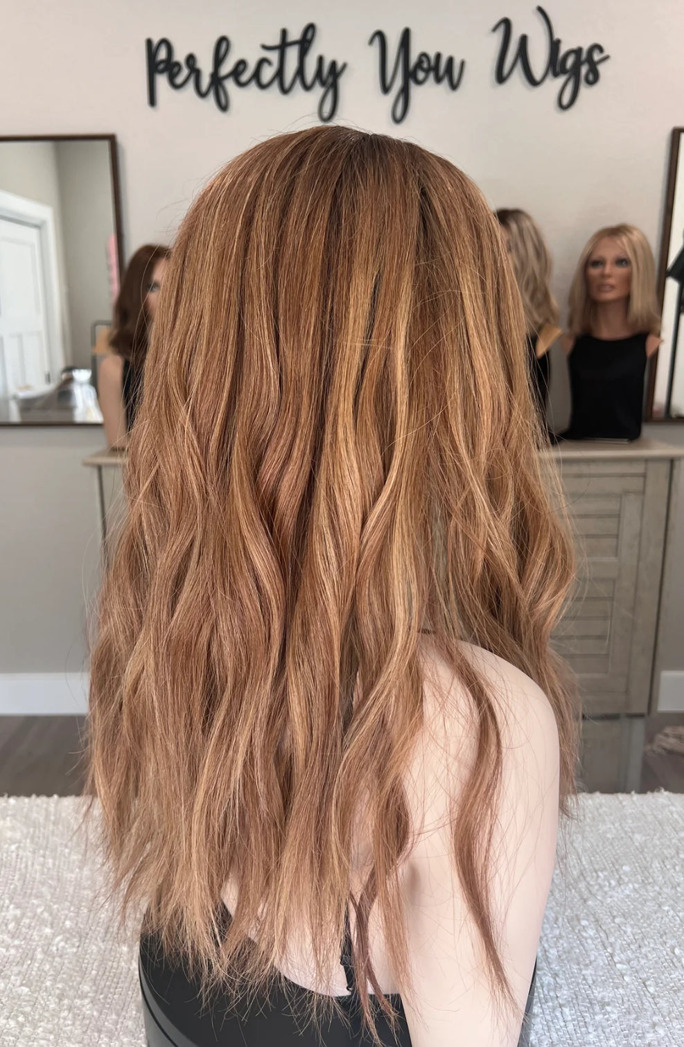 Preorder Whopper style topper, 24” length, face framing curtain bangs, premium Brazilian texture hair PICTURES FOR COLOR REFERENCE