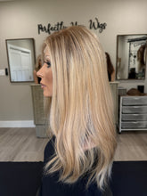 Load image into Gallery viewer, Lucy 10x11 whopper style topper, 19” layered length with premium Brazilian texture hair

