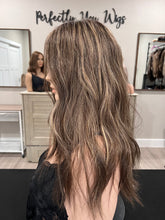 Load image into Gallery viewer, PREORDER: Melanie 19” layered length, small cap with premium Brazilian texture hair
