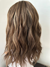 Load image into Gallery viewer, Dorothy is a 17&quot; length, small hand tied stretch cap made with premium Brazilian quality human hair
