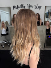Load image into Gallery viewer, Liv, 20” layered length, 10x11 whopper style topper with premium euro texture hair
