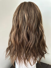 Load image into Gallery viewer, Dorothy is a 17&quot; length, small hand tied stretch cap made with premium Brazilian quality human hair
