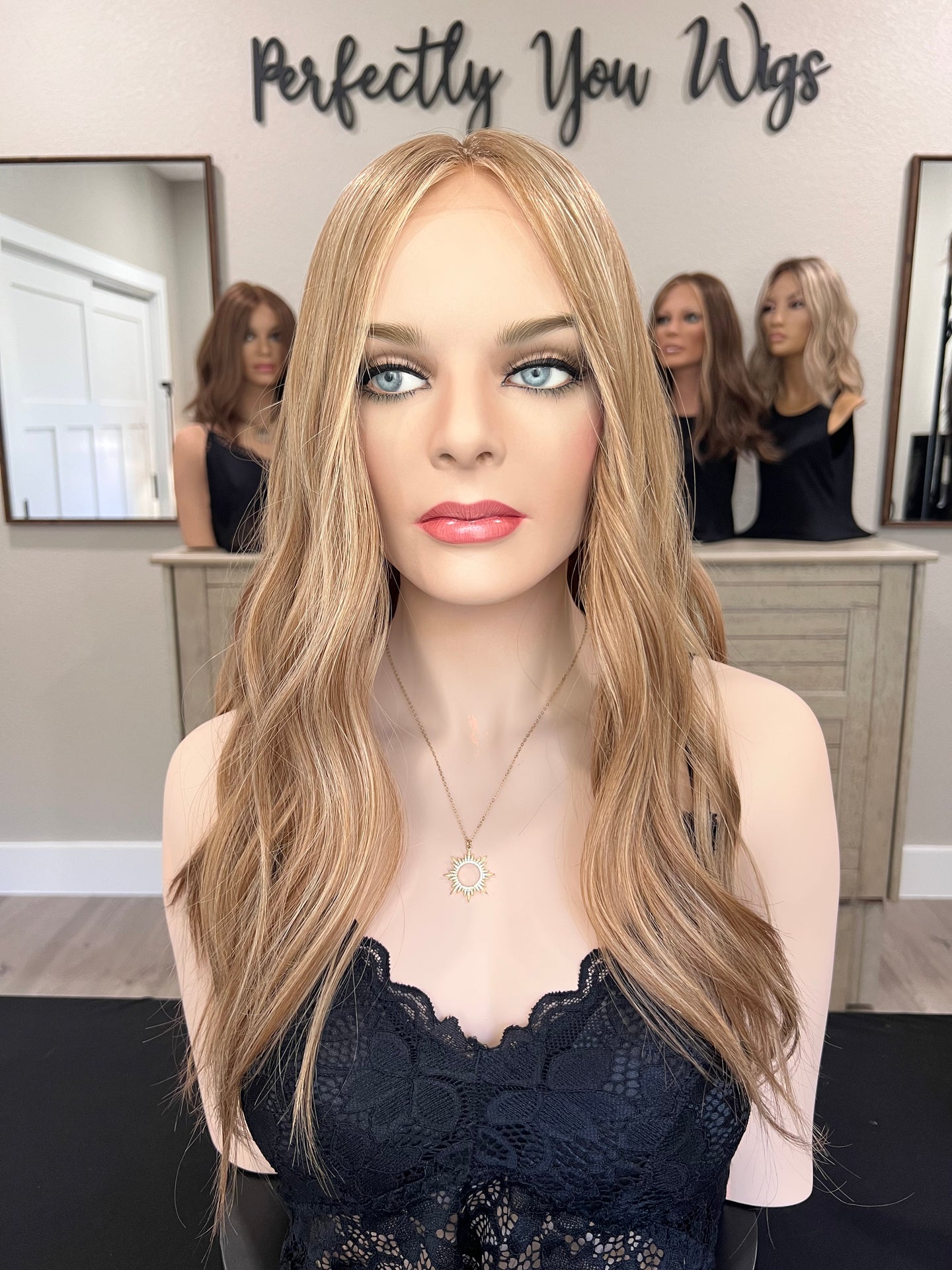 Preorder: Arabella, medical cap silk top lace front, 24” layered length with premium Brazilian texture hair