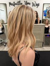 Load image into Gallery viewer, Lucy, 10x10 whopper style topper with premium Brazilian texture hair
