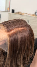 Load image into Gallery viewer, Melanie 19” layered length, small cap with premium Brazilian texture hair
