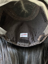 Load image into Gallery viewer, Jessie is a 26” layered length, 10X11 whopper style topper made with premium Euro quality human hair
