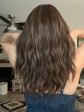 Load image into Gallery viewer, Dorothy is a 17&quot; length, small hand tied stretch cap made with premium Brazilian quality human hair
