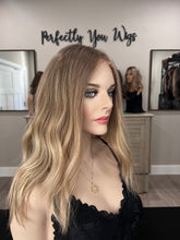 Load image into Gallery viewer, Preorder: Liv, 10x11 whopper style topper, 18” layered length with premium euro texture hair
