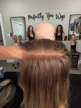 Load image into Gallery viewer, Liv, 20” layered length, 10x11 whopper style topper with premium euro texture hair
