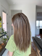 Load image into Gallery viewer, Preorder: Greyson is a hand tied small cap made with 21” euro texture human hair
