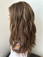 Load image into Gallery viewer, Dorothy is a 17&quot; length, small hand tied stretch cap made with premium Brazilian quality human hair
