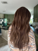Load image into Gallery viewer, Dorothy is a large cap, 24” layered length ULTRA lightweight / low density cap made with premium Brazilian quality human hair
