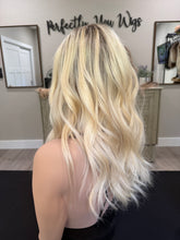 Load image into Gallery viewer, 10x11 whopper style topper with premium Brazilian texture hair
