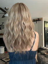 Load image into Gallery viewer, Savannah is a 17&quot; length, medium hand tied stretch cap made with premium Brazilian quality human hair
