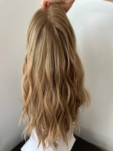 Load image into Gallery viewer, Savannah is a 17&quot; length, medium hand tied stretch cap made with premium Brazilian quality human hair
