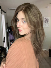Load image into Gallery viewer, Sale Monica 18” layered length, medium cap with premium Brazilian hair
