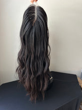 Load image into Gallery viewer, Jessie is a 26” layered length, 10X11 whopper style topper made with premium Euro quality human hair
