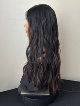 Load image into Gallery viewer, Jessie is a 26” layered length, 10X11 whopper style topper made with premium Euro quality human hair
