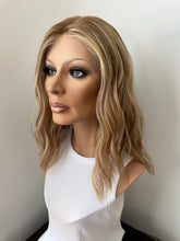 Load image into Gallery viewer, Savannah is a 17&quot; length, medium hand tied stretch cap made with premium Brazilian quality human hair
