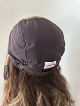 Load image into Gallery viewer, Melanie is a 17&quot; length, small hand tied stretch cap made with premium Brazilian quality human hair
