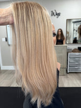 Load image into Gallery viewer, Lucy 10x11 whopper style topper, 19” layered length with premium Brazilian texture hair
